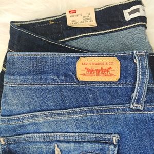 *SOLD*2 pair levi's 524 superlow skinny jeans